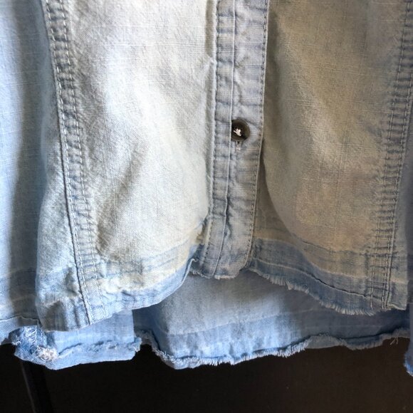 Free People Light Blue Denim Button-Up - Picture 9 of 14